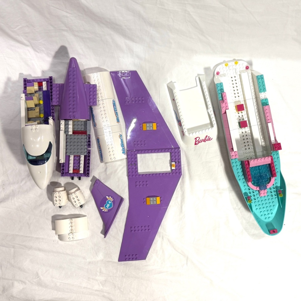 Pieces for LEGO Friends Airplane and MEGA BLOKS Barbie Cruise Ship Sets - Picture 2 of 7